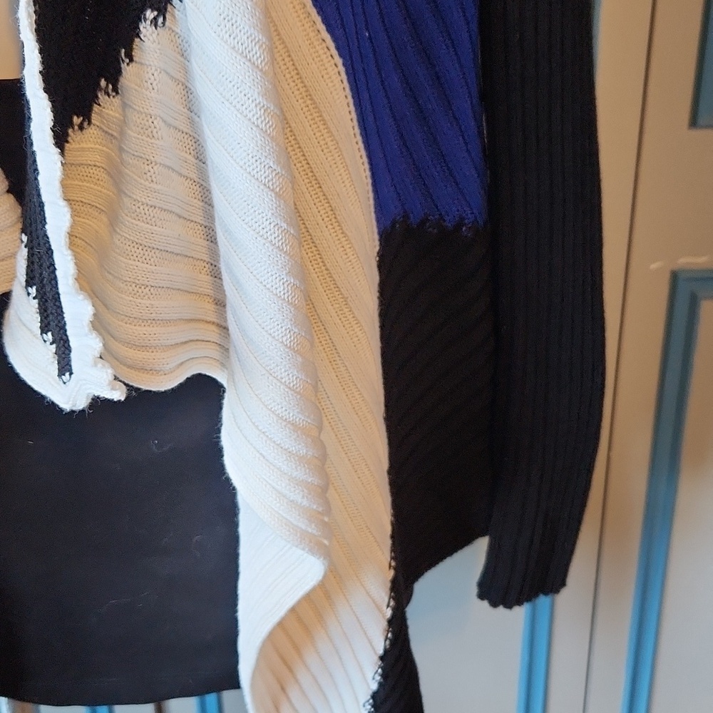 Ana Couture Open Front Colorblock Cardigan - Picture 8 of 14